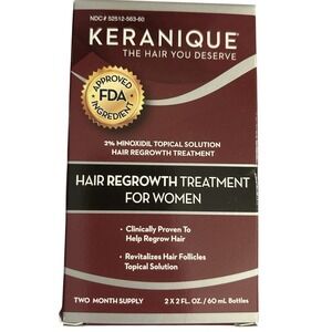 Keranique Hair Regrowth Treatment For Women 2 Month Supply 2% Minoxidil READ